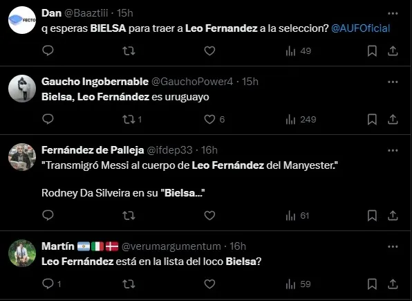 El llamado de algunos hinchas a Marcelo Bielsa (X)