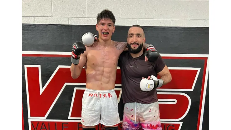 Ignacio "Jaula" Bahamondes y Belal Muhammad, compañeros en la UFC del gimnasio VFS Academy.