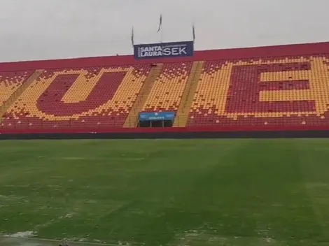 Partido suspendido: Así luce el Santa Laura tras las lluvias en Santiago