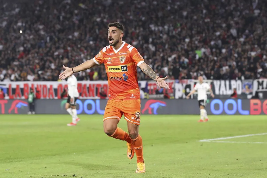 Gastón Rodríguez celebrando su único tanto en Cobreloa | FOTO: Pepe Alvujar/Photosport