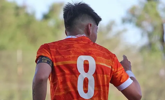 Lucas Cornejo ocupando el número 8 en las juveniles de Cobreloa | FOTO: Cobreloa