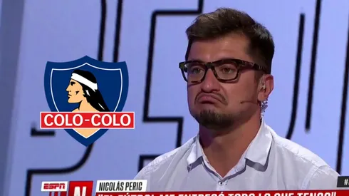 Nicolás Peric no se guarda nada contra el plantel de Colo Colo