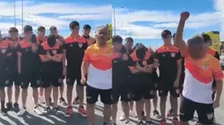 DT de Cobreloa y sus dirigidos apoyaron paro de camioneros.