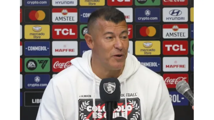 Jorge Almirón atendió a los medios en la previa de la visita de Colo Colo a Alianza Liam . (Foto: Captura)