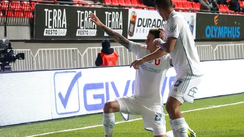 La alegría de Franco Calderón tras anotar para la U