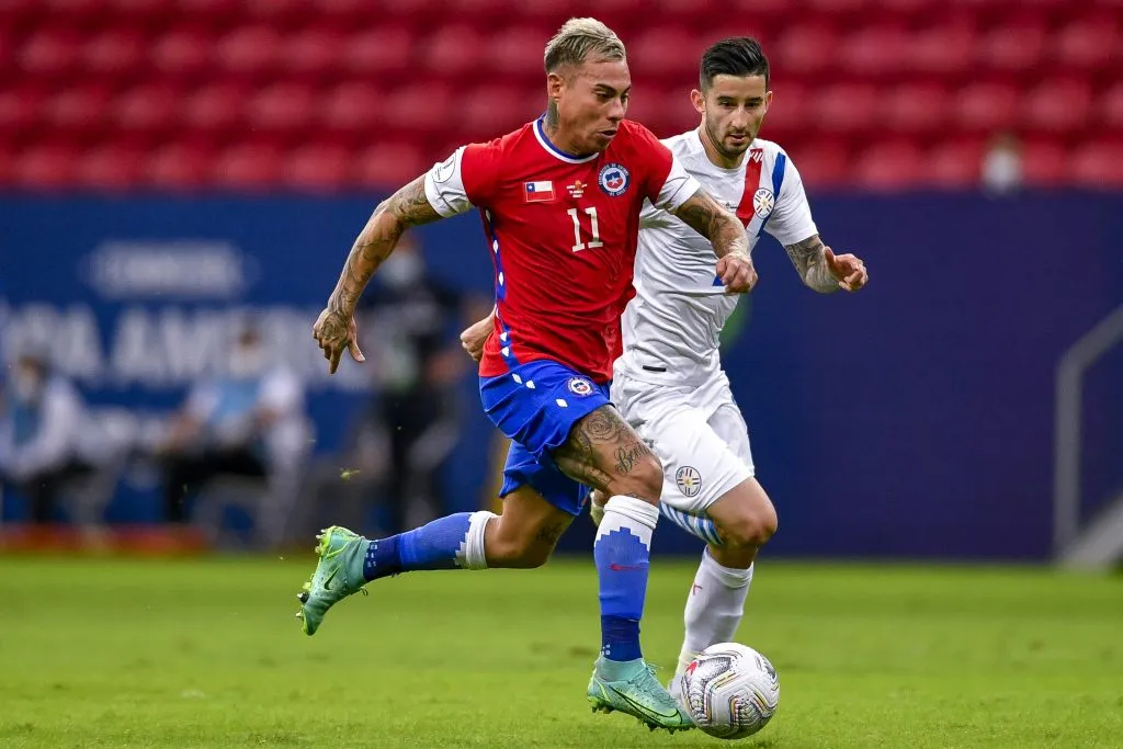Eduardo Vargas enfrentando a Paraguay durante el partido por el grupo A de Copa America | FOTO: 24/06/2021 Mateus Bonomi/AGIF/Photosport