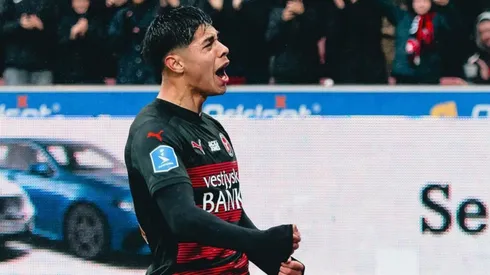 Darío Osorio anotó un tremendo golazo en el fútbol danés