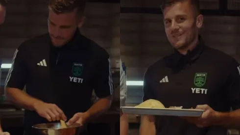 Diego Rubio enseñó un plato típico de Chile en el Austin FC. (Foto: Captura)