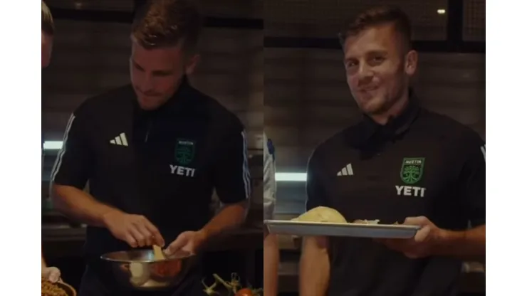 Diego Rubio enseñó un plato típico de Chile en el Austin FC. (Foto: Captura)