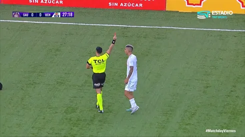 Leandro Fernández fue expulsado en encuentro de la U por la Copa Chile. (Foto: Captura TNT Sports)