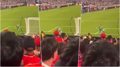 VIDEO: Impresentable y repugnante reacción del Dibu Martínez contra hinchas chilenos.