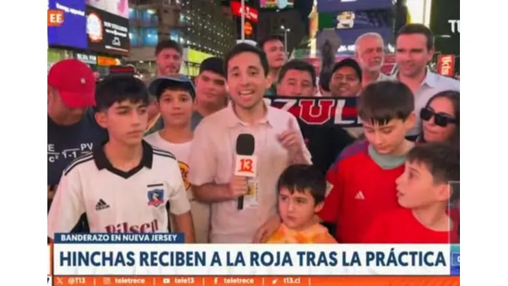 El periodista José María Del Pino sufrió el acoso de los hinchas argentinos en Nueva York. (Foto: Captura)