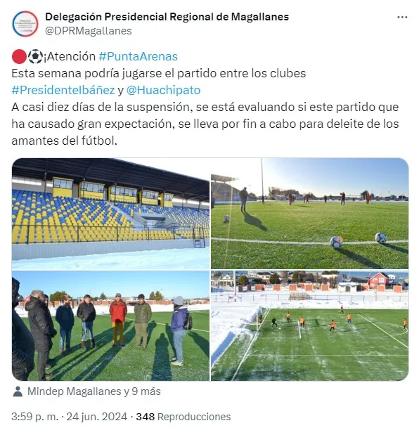 El mensaje de la Delegación Presidencial. (Foto: Captura)