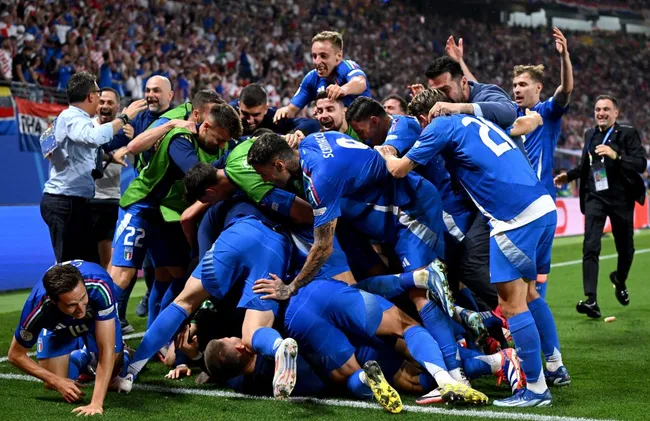 Un gol sobre el final del agregado le permitió avanzar a Italia en la Eurocopa 2024.