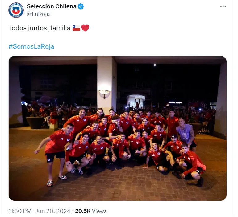 La Roja recibe un gran apoyo de los hinchas.