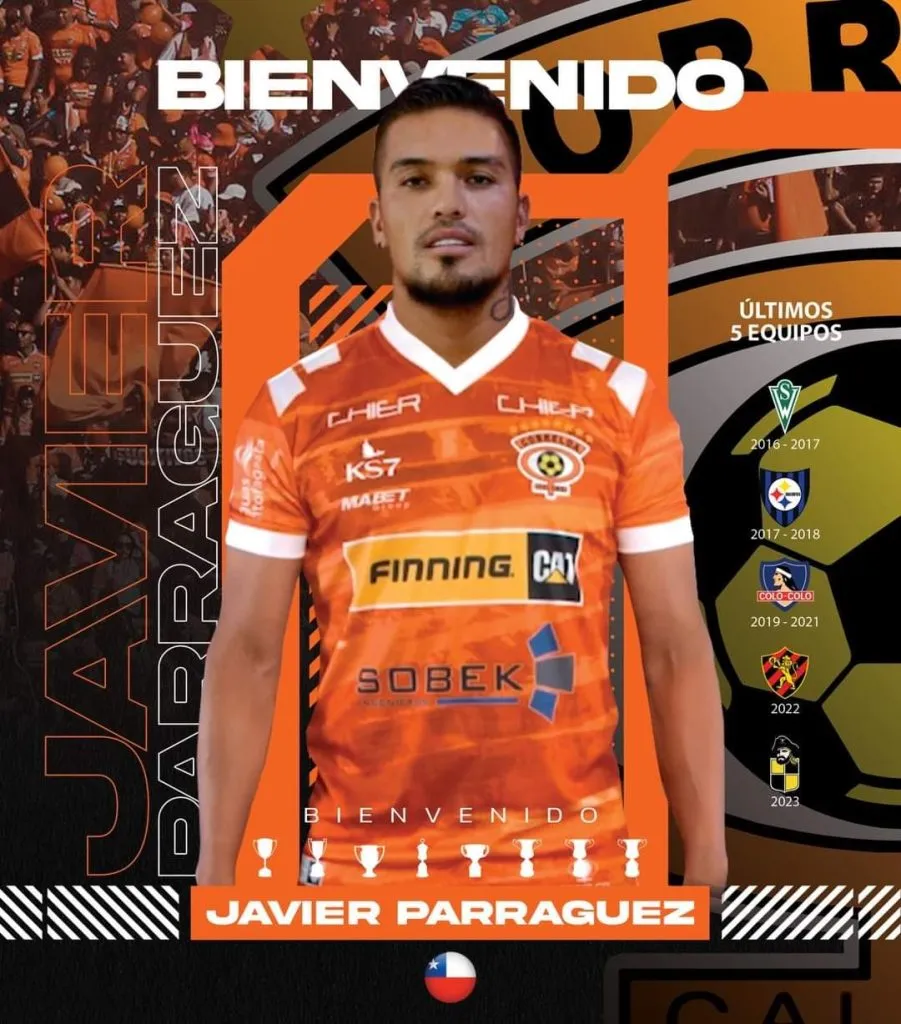 Javier Parraguez oficializado como refuerzo de Cobreloa. (Foto: @Cobreloa_SADP)
