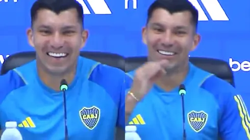 Gary Medel saca risas en su primera conferencia en Boca Juniors. (Foto: captura ESPN Argentina)