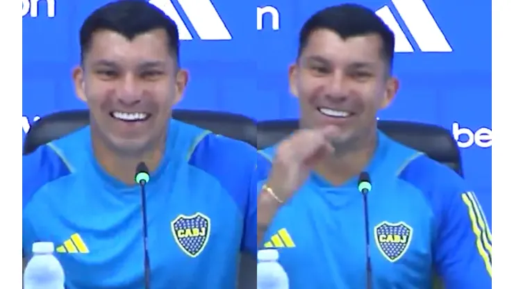 Gary Medel saca risas en su primera conferencia en Boca Juniors. (Foto: captura ESPN Argentina)