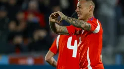 Eduardo Vargas marca el 3-0 para la Selección Chilena ante Paraguay. (Foto: Photosport)