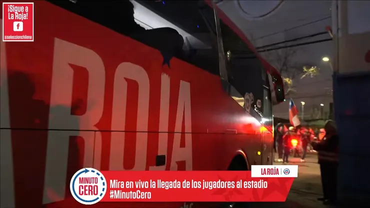 El bus de la Roja va rumbo al Estadio Nacional. (Foto: La Roja)