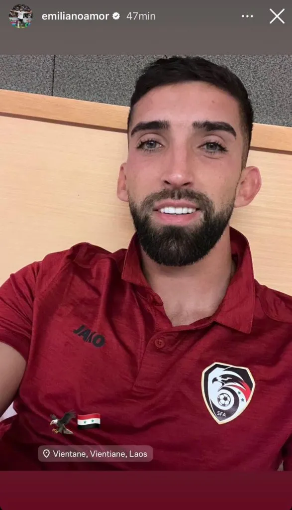 Captura de la historia de Instagram de Emiliano Amor.