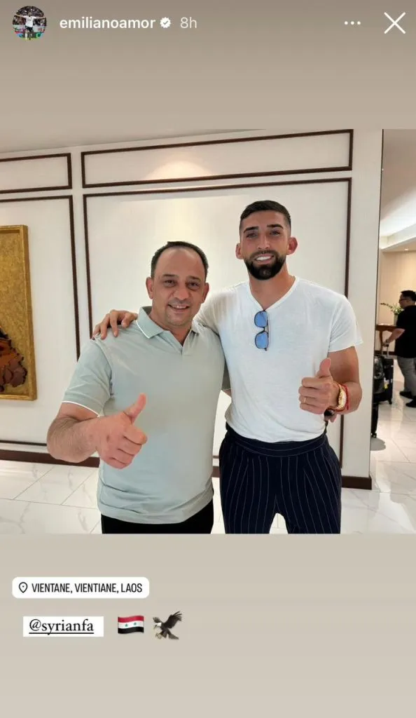 Captura de la historia de Instagram de Emiliano Amor.