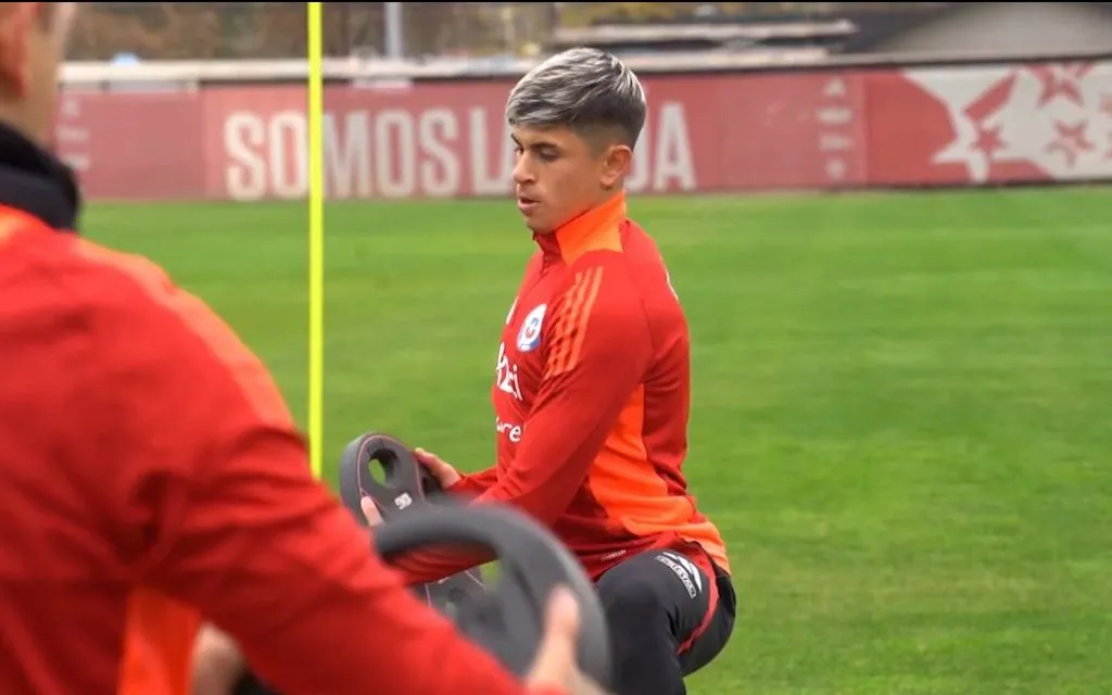 Guerrero durante los entrenamientos de La Roja (F.Mendoza – Comunicaciones FFCH)