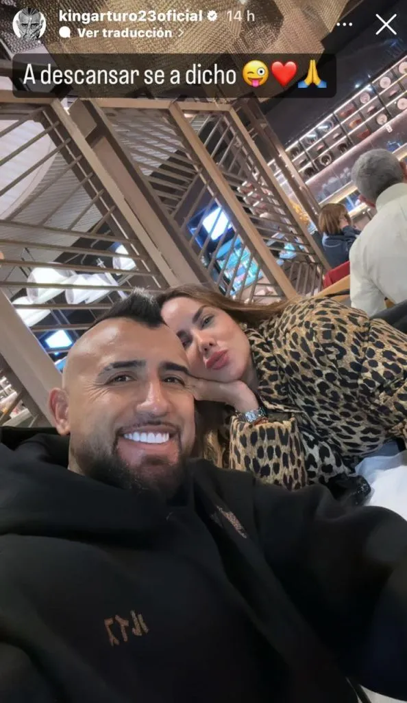 Vidal antes de su viaje de vacaciones (Instagram)