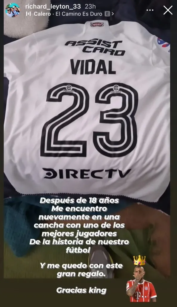 Captura de la historia de Instagram de Richard Leyton.