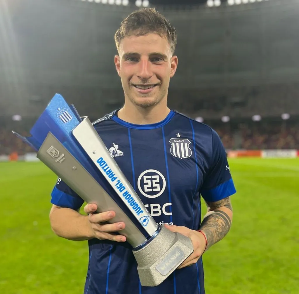 Bruno Barticciotto fue elegido la figura en el triunfo de Talleres sobre Central Córdoba.