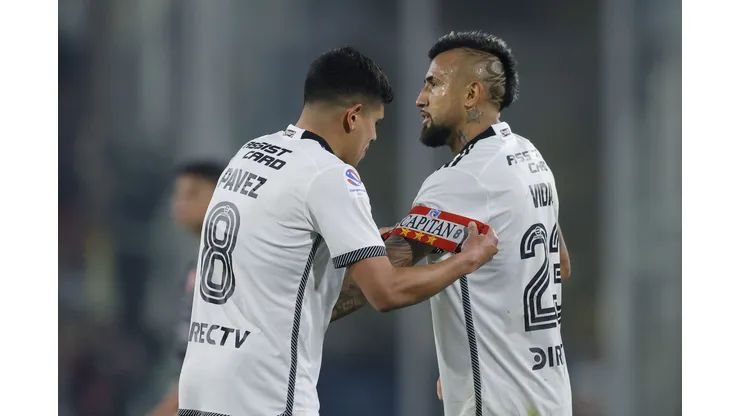 Futbol, Colo Colo vs Deportes Copiapo. Fecha 15, campeonato Nacional 2024. El jugador de Colo Colo Arturo Vidal, derecha, es fotografiado contra Deportes Copiapo durante el partido de primera division realizado en el estadio Monumental. Santiago, Chile. 02/06/2024 Felipe Zanca /Photosport Football, Colo Colo vs Deportes Copiapo. 15th turn, 2024 National Championship. Colo ColoÕs player Arturo Vidal, right, is photographed against Deportes Copiapo during the first division match at Monumental stadium. Santiago, Chile. 02/06/2024 Felipe Zanca /Photosport