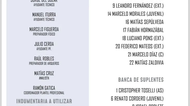 El 11 de la U ante Everton