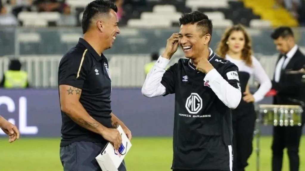 El cantante en un evento en el Estadio Monumental.