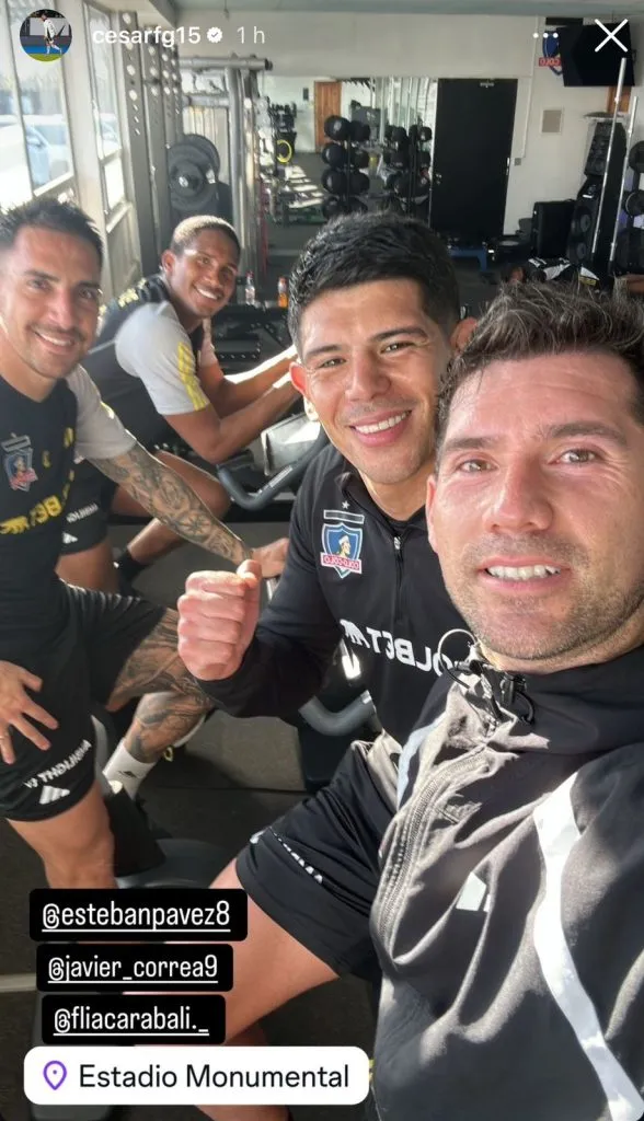 Captura de la historia de Instagram de César Fuentes.