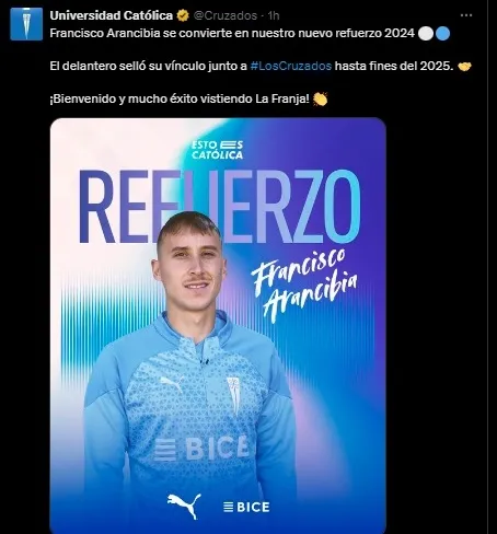 Arancibia es presentado en la UC (Redes Cruzados)