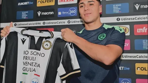 Damián Pizarro fue presentado en el Udinese.