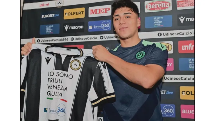 Damián Pizarro fue presentado en el Udinese.