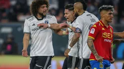 Maximiliano Falcón y Arturo Vidal tuvieron un encontronazo. (Foto: Photosport)