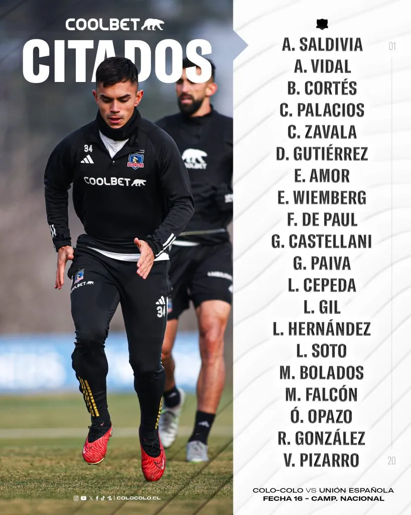 Citación de Colo Colo vs Unión Española.