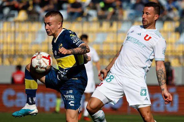 Pinilla le suelta la mano a Pons en la U | Foto: Photosport