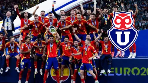 El ex Universidad de Chile en la fiesta de la Selección de España