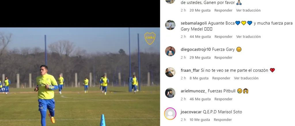 Algunas de las condolencias de los hinchas de Boca Juniors a Gary Medel