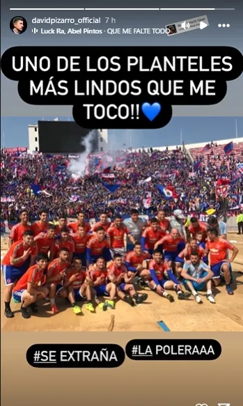 David Pizarro recordó el plantel 2018 de Universidad de Chile.