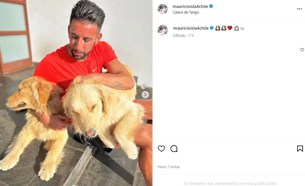 Mauricio Isla publica foto en su hogar.