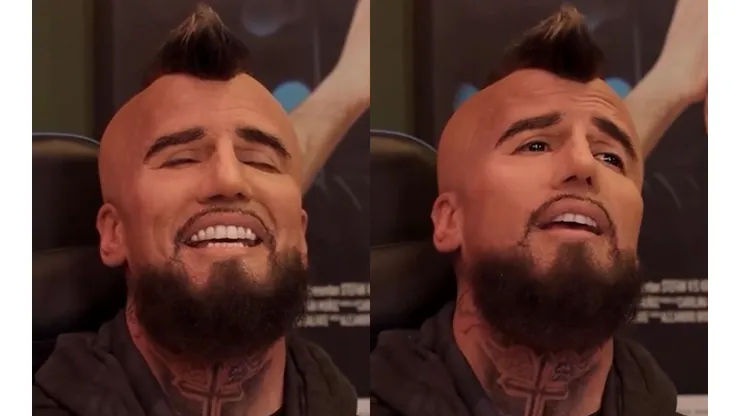 Stefan Kramer imitó a Arturo Vidal. (Fotos: Stefan Kramer)