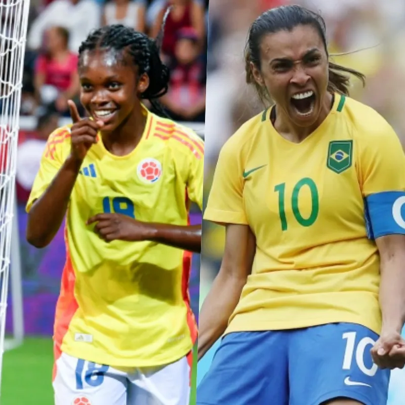 Linda Caicedo (Colombia) y Marta (Brasil) (Archivo)