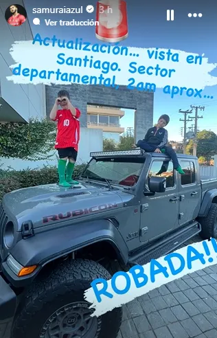 Johnny Herrera actualiza información sobre el robo de su camioneta