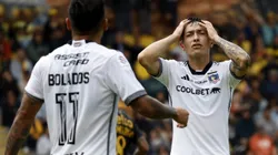 Futbol, Coquimbo Unido vs Colo Colo. Fecha 5, campeonato Nacional 2024. El jugador de Colo Colo Cristian Zavala se lamenta tras desperdiciar una ocasion de gol contra Coquimbo Unido durante el partido de primera division disputado en el estadio Francisco Sanchez Rumoroso de Coquimbo, Chile. 17/03/2024 Andres Pina/Photosport Football, Coquimbo Unido vs Colo Colo. 4th turn, 2024 National Championship. Colo Colo’s player Cristian Zavala reacts after wasting a chance of goal against Coquimbo Unido during the first division match held at the Francisco Sanchez Rumoroso stadium in Coquimbo, Chile. 17/03/2024 Andres Pina/Photosport