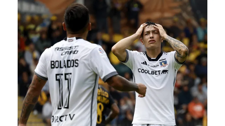 Futbol, Coquimbo Unido vs Colo Colo. Fecha 5, campeonato Nacional 2024. El jugador de Colo Colo Cristian Zavala se lamenta tras desperdiciar una ocasion de gol contra Coquimbo Unido durante el partido de primera division disputado en el estadio Francisco Sanchez Rumoroso de Coquimbo, Chile. 17/03/2024 Andres Pina/Photosport Football, Coquimbo Unido vs Colo Colo. 4th turn, 2024 National Championship. Colo Colo’s player Cristian Zavala reacts after wasting a chance of goal against Coquimbo Unido during the first division match held at the Francisco Sanchez Rumoroso stadium in Coquimbo, Chile. 17/03/2024 Andres Pina/Photosport