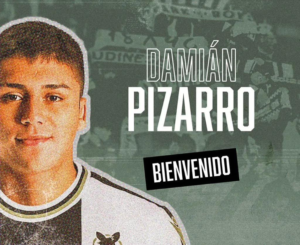 Damián Pizarro fue presentado este martes en Udinese.